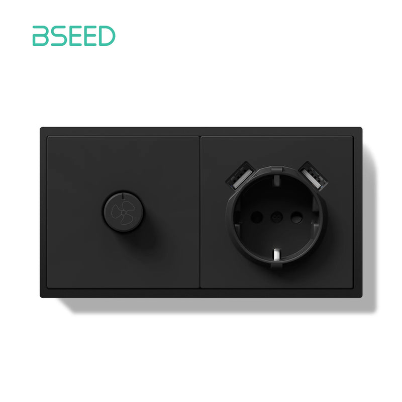 BSEED Light Dimmer Switch Rotary Knob Dimmer Switch Adjustable Brightness Controller Plastic Frame Button LED Bulb Dimmer Switch