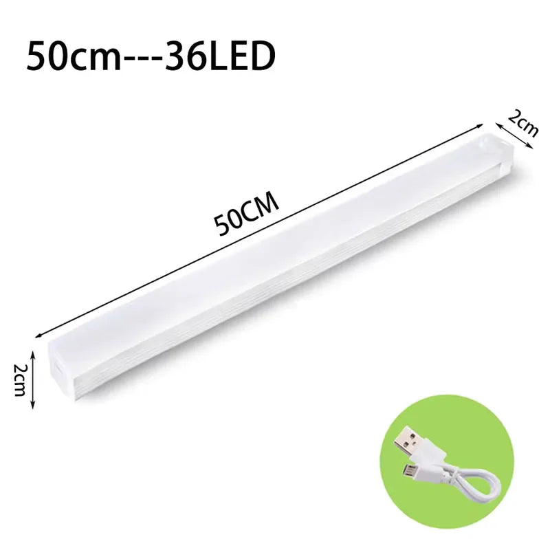 LED Motion Sensor Light Wireless LED Night Light Type-C Rechargeable Light Cabinet Wardrobe Lamp Staircase Backlight For Kitchen