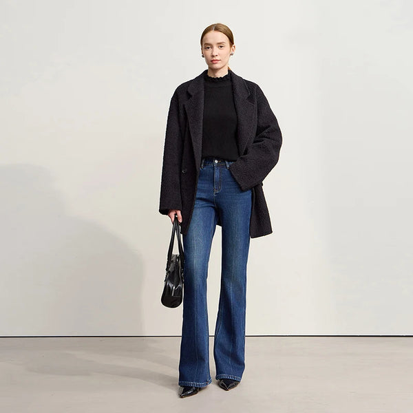 Amii Pullovers Sweater For Woman 2026 Winter New Commuter Elegance Semi-turtleneck Knitwear Loose Versatile Knitted Top 12524103