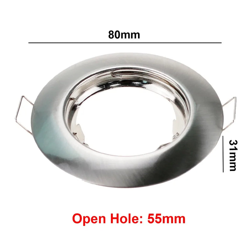 JOYINLED 1/10PCS Recessed Spotlight Frame GU10 MR16 Ceiling Light Trim Round Metal Downlight Housing Lamp Fitting Kit