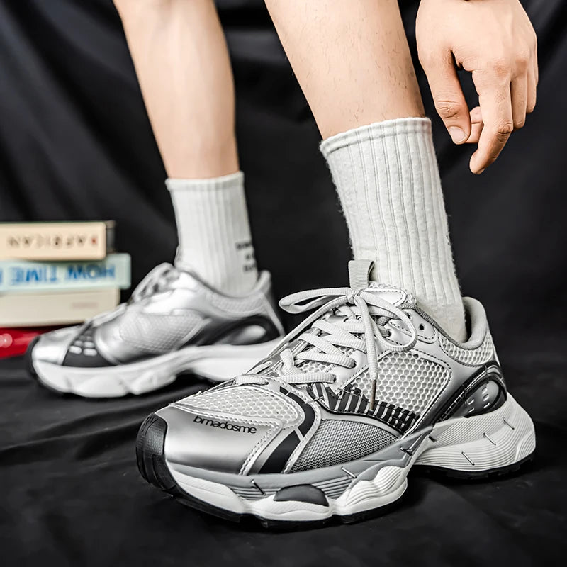 Chunky sneakers summer classic retro breathable comfort men's casual soprts shoes fashion youth soft sole outdoor running shoes