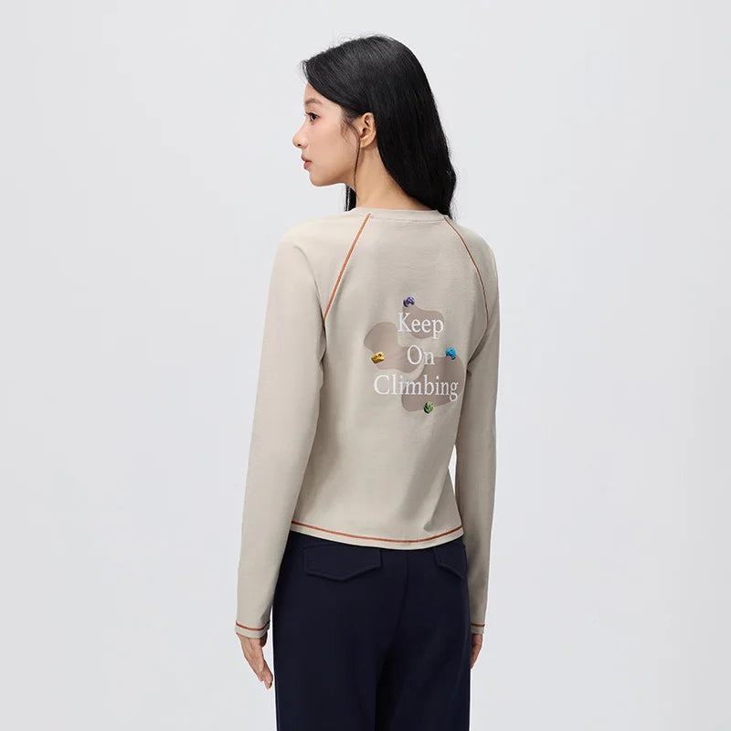 អាវយឺតដៃវែង Semir សម្រាប់នារី ស្លីម ស្រូបសំណើម ស្ងួតលឿន សម្រាប់កីឡាក្រៅផ្ទះ រដូវស្លឹកឈើជ្រុះ អាវក្រៅផ្ទះ សម្រាប់ស្លៀកតាមផ្លូវ ឆ្នាំ២០២៦