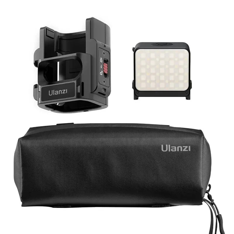 អាដាប់ទ័រពង្រីក Ulanzi PK-06 សម្រាប់ DJI Osmo Pocket 3 ជាមួយនឹងម៉ាញេទិករហ័សសម្រាប់ម៉ោនត្រជាក់សម្រាប់មីក្រូហ្វូនពន្លឺវីដេអូ Tripod Vlog