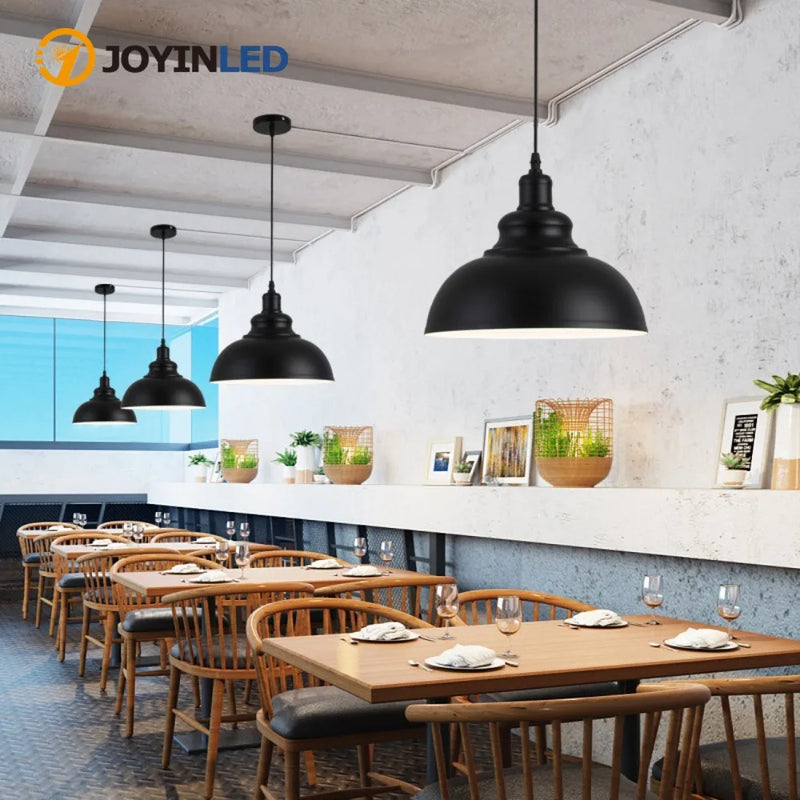 JOYINLED Retro Industrial Hanging Lamp Chandelier Durable Vintage Pendant Light Loft Lights for Restaurant Living Dining Room