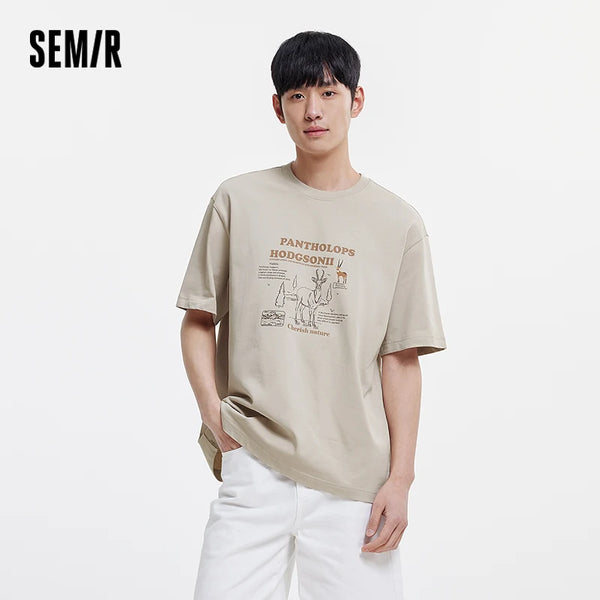អាវយឺតបុរស Semir ឆ្នាំ ២០២៦ រចនាបថក្រៅផ្ទះបោះពុម្ពអក្សរ រលុង ទាន់សម័យ ទន់ ពាក់ប្រចាំថ្ងៃ