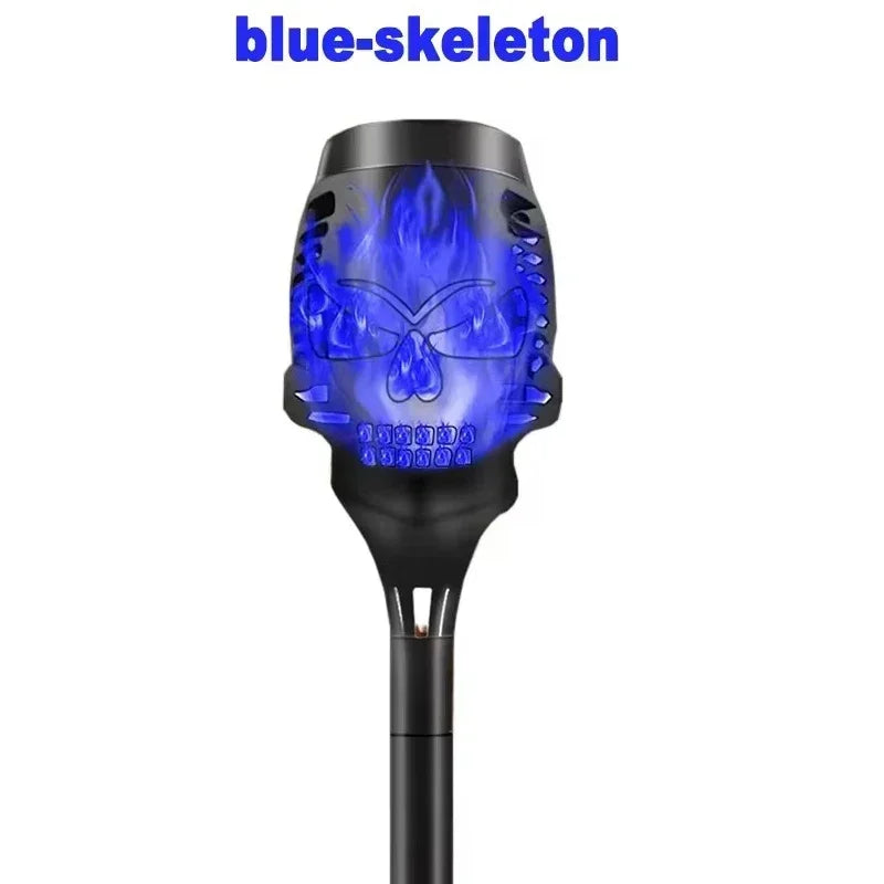 1 PCS Solar Garden Flame Lights Flickering Flame Lamp Outdoor Lawn Light Waterproof Courtyard Helloween Decoration Lighting
