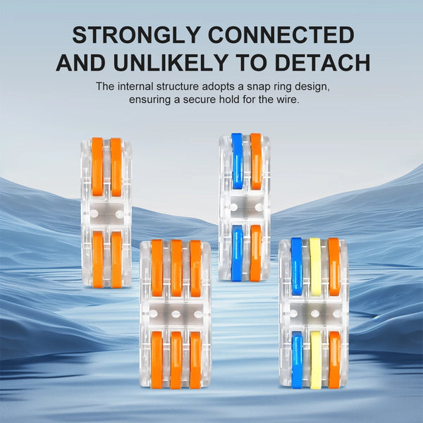TOMZN Quick Lever Wire Connector 3IN3OUT 8PCS 2IN2OUT 12PCS For BV BVR RV 28-12AWG 250V 32A