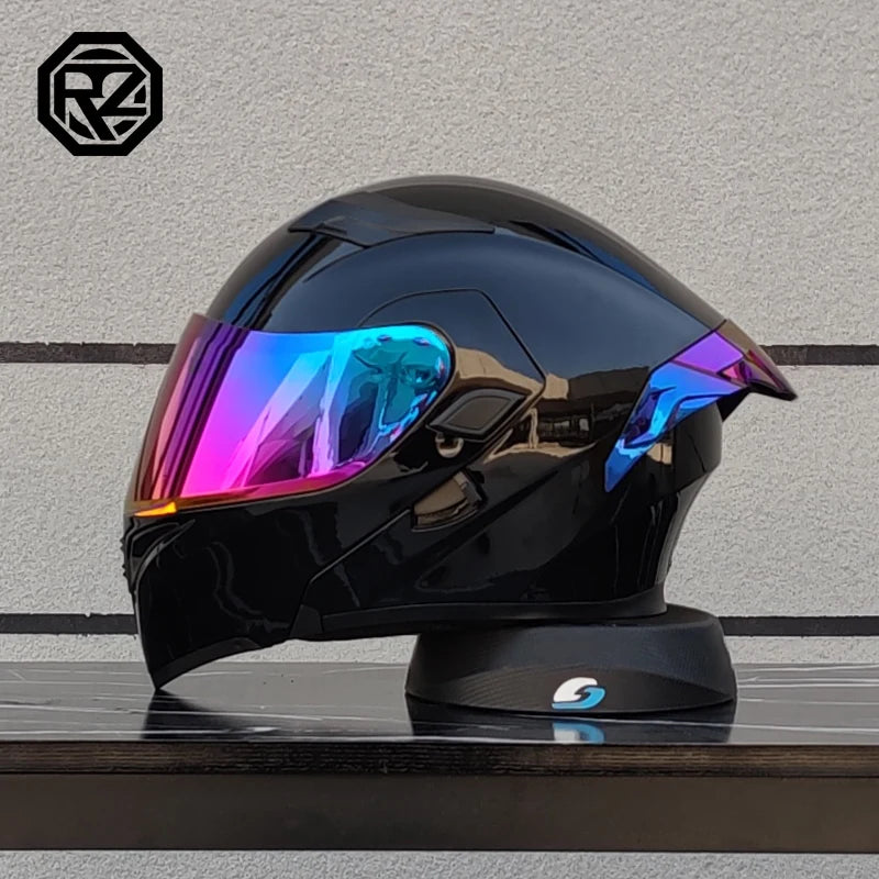 2024 New ORZ-169B Flip Up Motorcycle Helmet Full Face Off Road Casque M-XXL Szie Motocross Cascos Para Moto Dot Approved Unisex