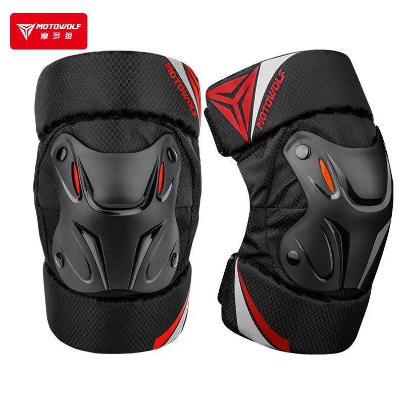 ឈុតការពារជង្គង់ម៉ូតូ Motowolf ឈុតការពារកែងដៃសម្រាប់ជិះលេងក្រៅផ្ទះបួនរដូវ ការពារការធ្លាក់ សម្រាប់បុរសស្ត្រី