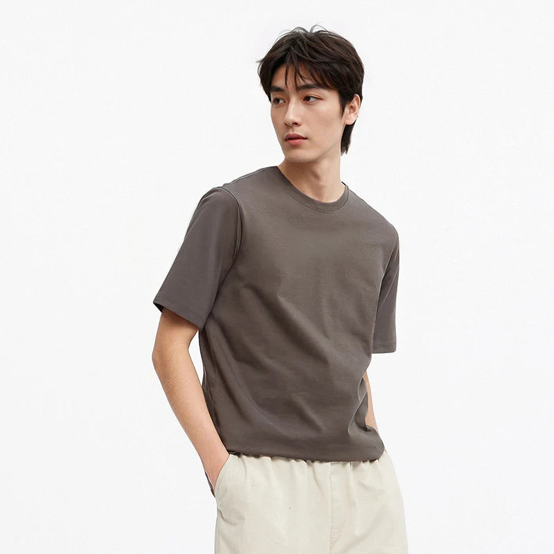 Semir Men's O-Neck T-Shirt Summer 2026 Cool Feeling Solid Casual Top for Comfortable Wear