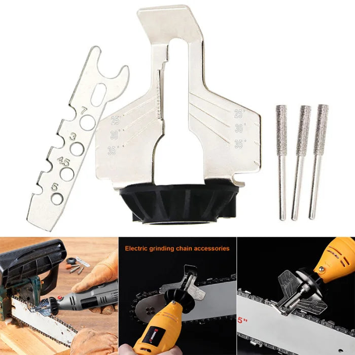Chainsaw Sharpening Kit Electric Grinder Sharpening Polishing Attachment Set Saw Chains Tool UND Sale woodworking tools