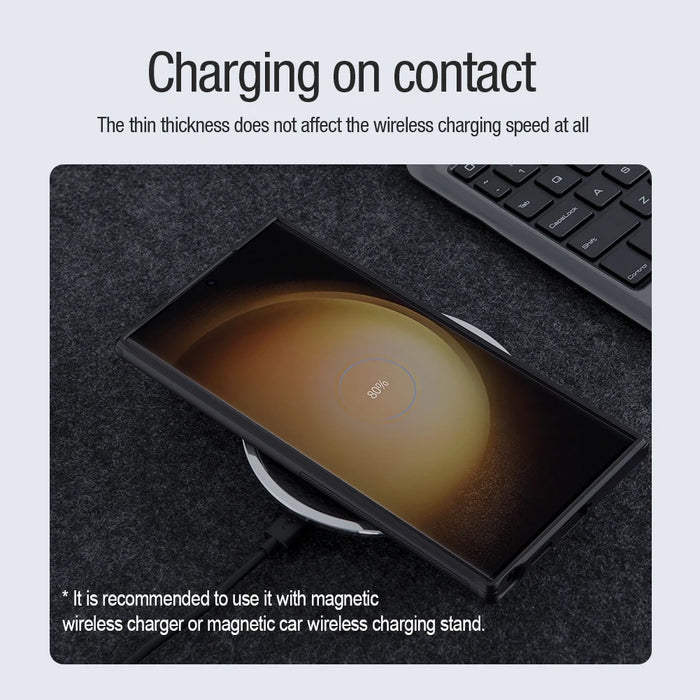 For Samsung Galaxy S24 Ultra MagSafe Case NILLKIN Frosted Shield Pro Magnetic Wireless Charging Cover For Samsung S24 / S24+