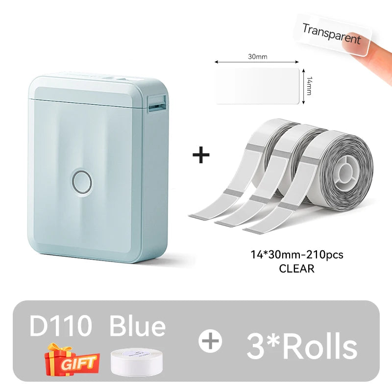 Mini Portable NIIMBOT D110 Switch Label Printer Inkless Thermal Label Self-adhesive Sticker Home Wireless Labeling Machine