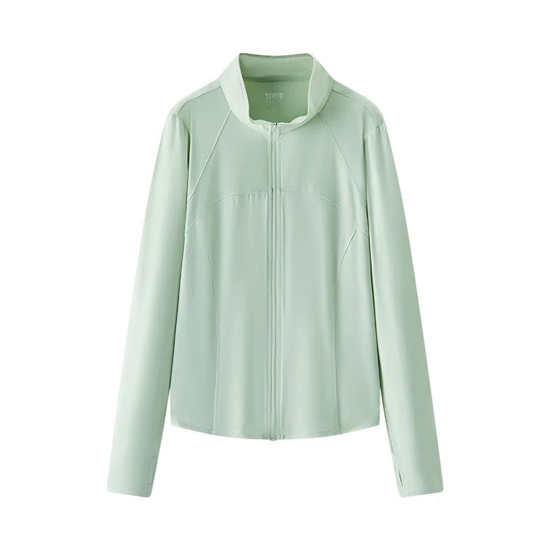 Semir Womens UV Jacket 2026 Short Cool Feeling Stand Collar Tops Slim Fit Outdoor Casual Style Soft Comfortable Daily Wear