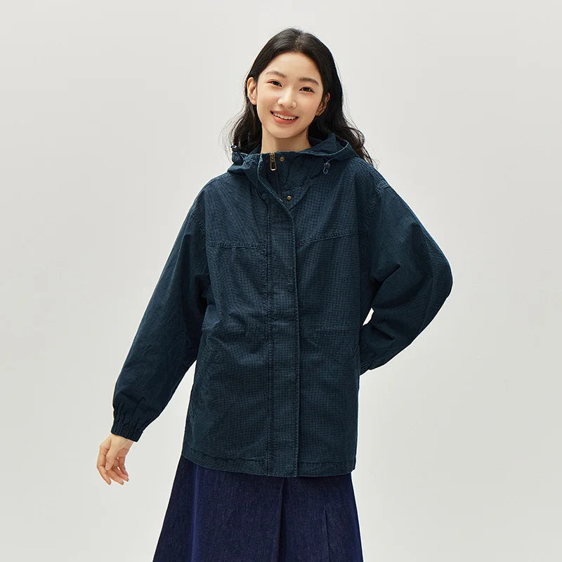 Semir Retro Jacket Women 2026 Spring Denim Casual Loose Waist Cinched Fashion Stylish Vintage Outerwear Top
