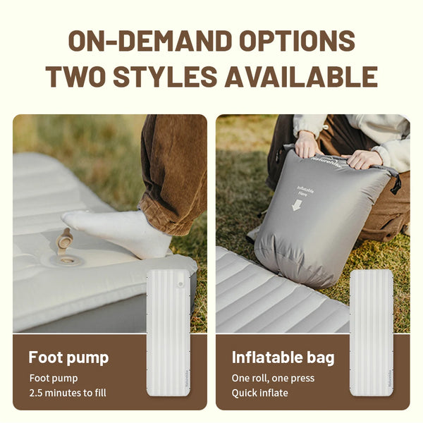 ខ្នើយខ្យល់ Naturehike Libamboo សម្រាប់បោះតង់ កម្រាលស្រាលខ្លាំង សម្រាប់ក្រៅផ្ទះ បន្ទះស្នប់ជើង ពូកខ្យល់សម្រាប់គេង 2 ក្នុង 1 សម្រាប់ដើរលេង