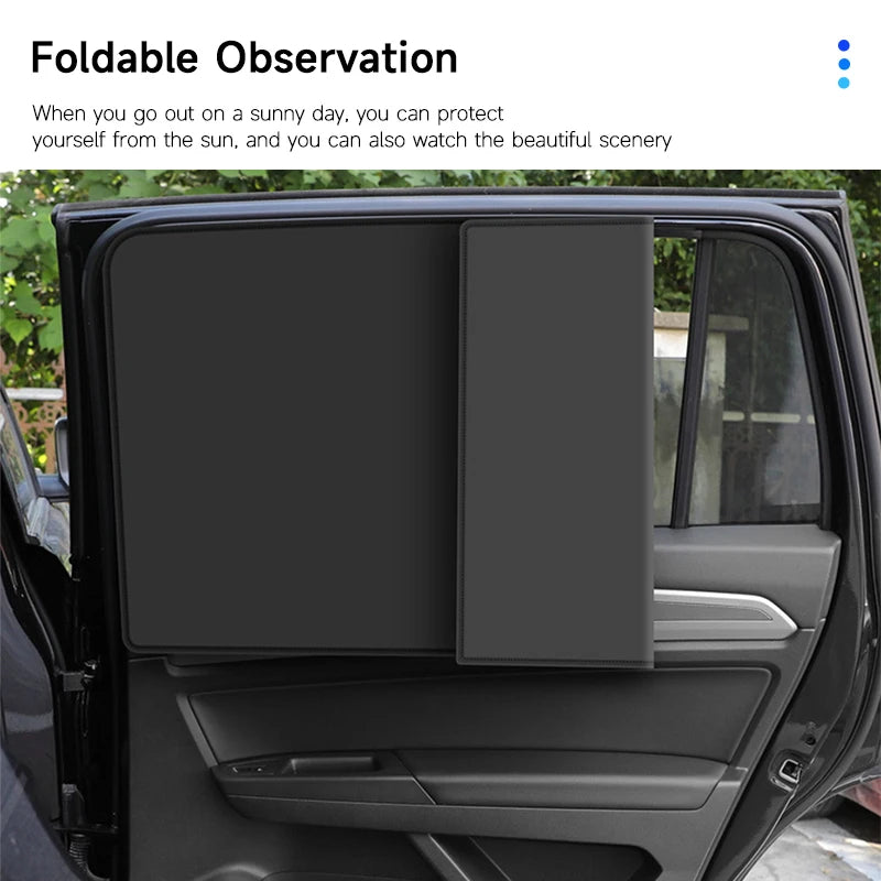 SEAMETAL Strong Magnetic Car Sun Shade UV Protector Car Side Window Sunshade Sun Visor Window Film for Car Summer Protection