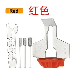 Chainsaw Sharpening Kit Electric Grinder Sharpening Polishing Attachment Set Saw Chains Tool UND Sale woodworking tools Red