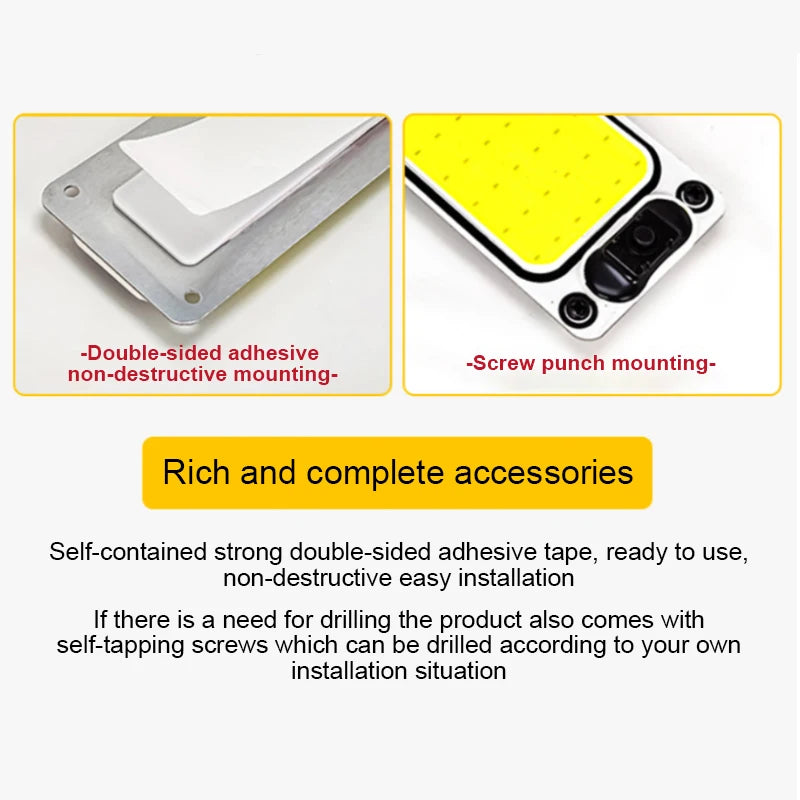 SEAMETAL 54/108LED 12-24V Car Reading LED Night Strip Light Interior Light Ceiling Lamp with On Off Switch for Van Lorry Truck