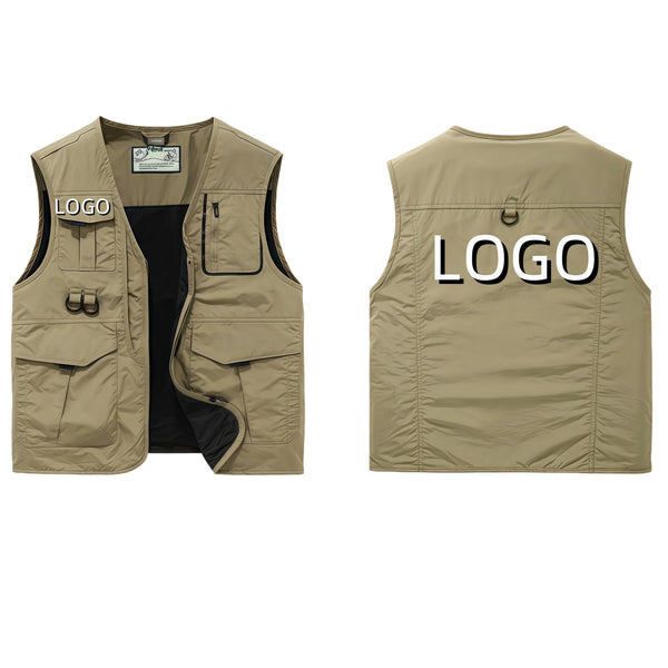 Sleeveless Jacket Cargo Vests Men Outdoor Multi Pockets Photography Summer Thin Mesh Breathable Waistcoats Male Casual Vests