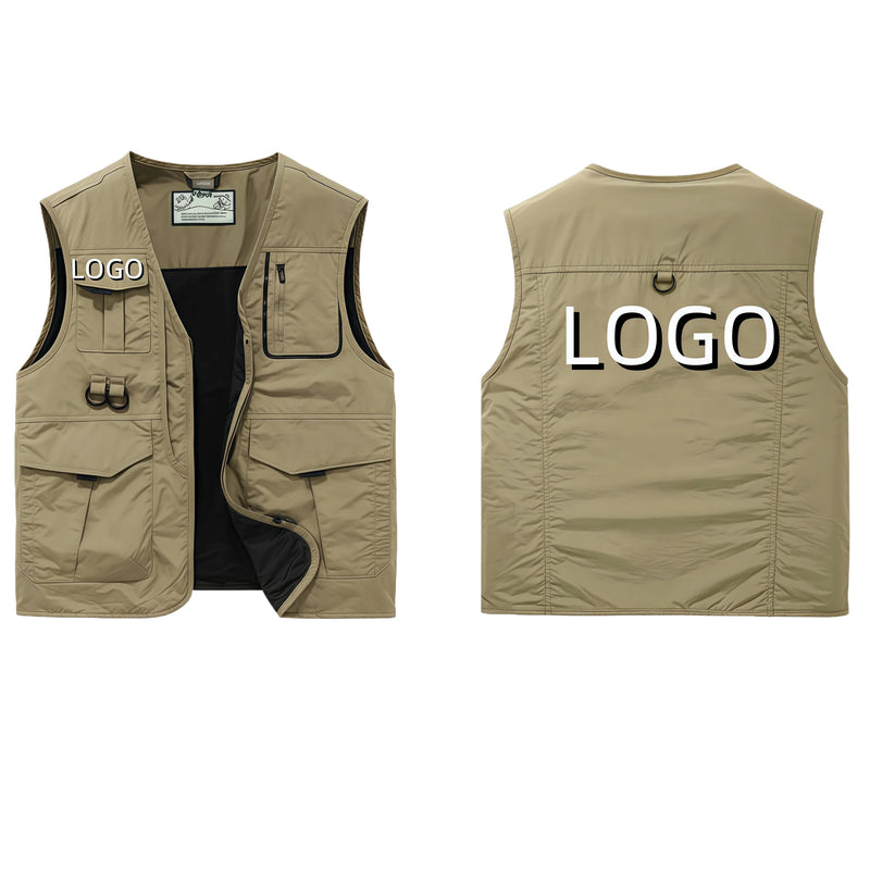 Sleeveless Jacket Cargo Vests Men Outdoor Multi Pockets Photography Summer Thin Mesh Breathable Waistcoats Male Casual Vests