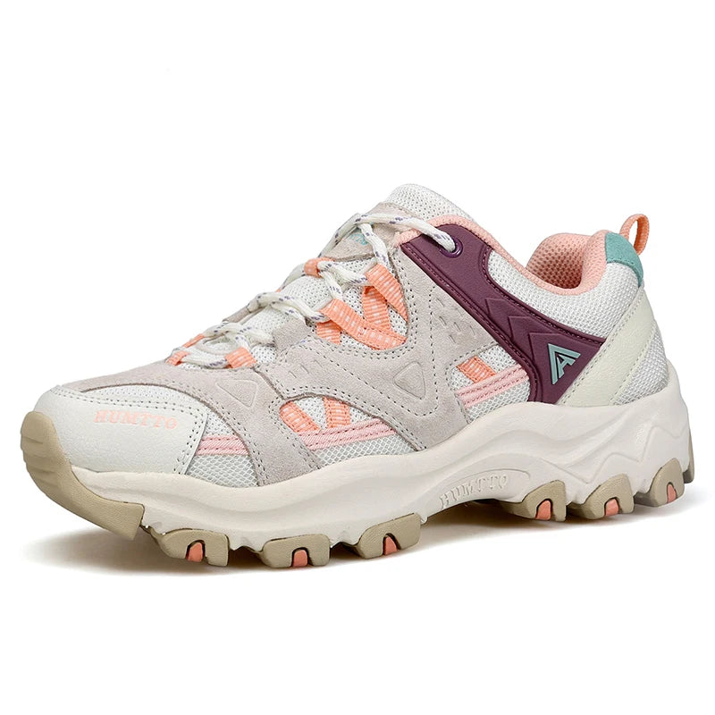 HUMTTO New Outdoor Women's Sneakers Hiking Shoes for Women 2021 Sport Climbing Female Shoes Leather Camping Trekking Boots Woman