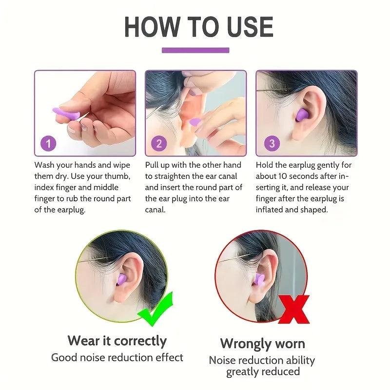24/60pcs/Box Sleep Earplugs,Dormitory Sleep Mute Dedicated Soundproofing and Noise Reduction Earplugs Home Soundproofing.