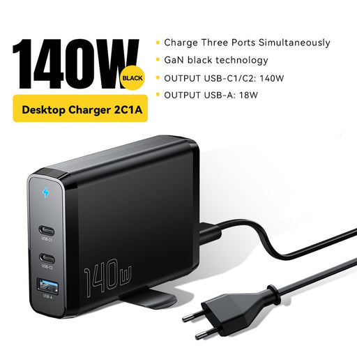 Essager GaN 140W Desktop Charger Quick Charge 4.0 QC 3.0 PD Type C USB Fast Charging Station For MacBook Samsung iPhone Laptop 140W EU Plug