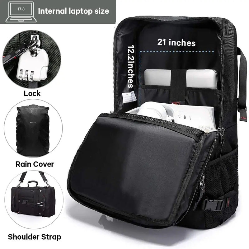 BANGE Oxford Waterproof Travel Backpacks Men Climbing Travel Bags Hiking Rucksack Outdoor Sport School Bag for Men Laptop Backpa