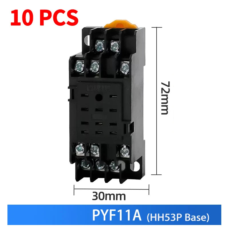 10 PCS For Wholesale Miniature Control Relays Small Intermediate Relay AC 12V DC C24 AC220 HH52P HH53P HH54P HH62P HH63P HH64P