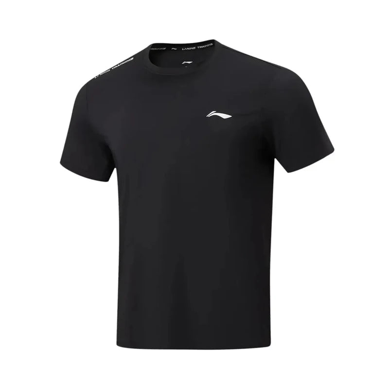 អាវយឺតហ្វឹកហាត់បុរស Li-Ning LN DRY 81% Polyester 19% Elastane ទំហំធម្មតា អាវយឺតដៃខ្លី LiNing មានខ្យល់ចេញចូលបាន ATSW195