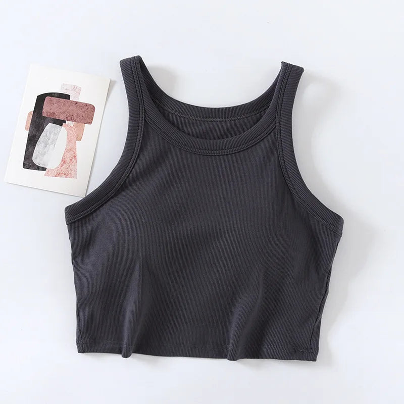 Modal Chest Pad Vest Nightwear Short Inner Bra Cup Suspender Underwear Women's Summer Pajamas Tops One Piece Sleep T-Shirt