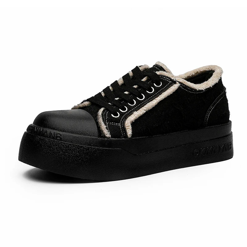 Men's thick-sole casual canvas shoes four seasons breathable light soft-sole comfort walking fashion outdoor sports board shoes
