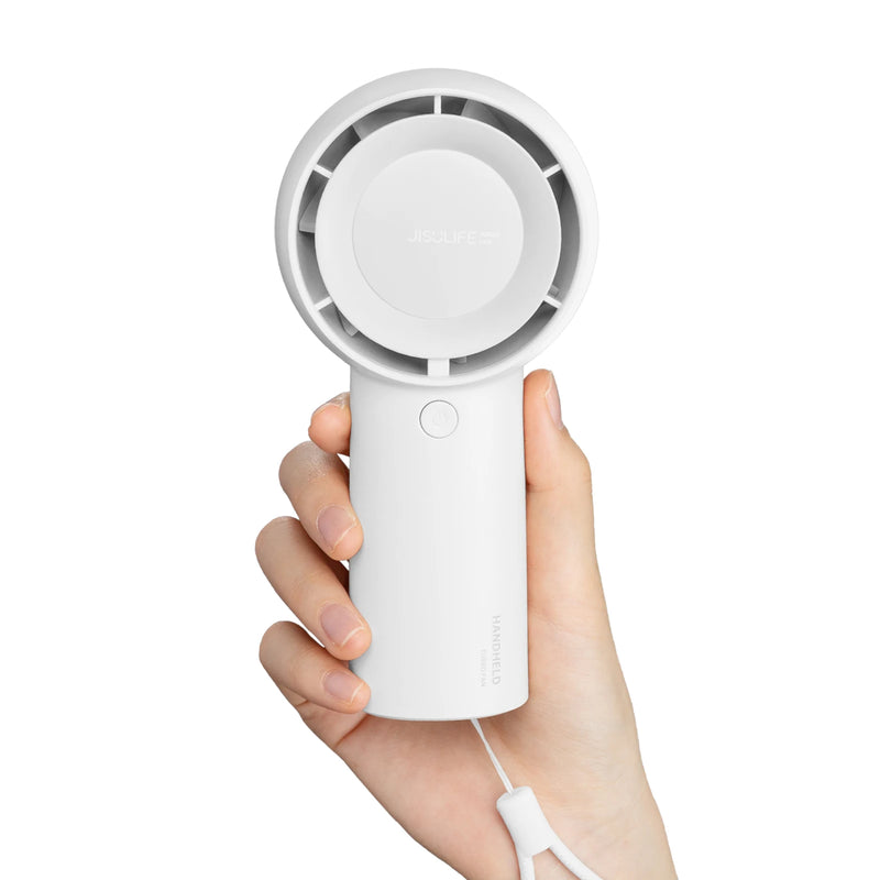 JISULIFE Handheld Turbo Fan, 4000mAh USB Rechargeable Battery , Small Pocket Fan with 5 Speeds, Protable for Travel/Home/Office