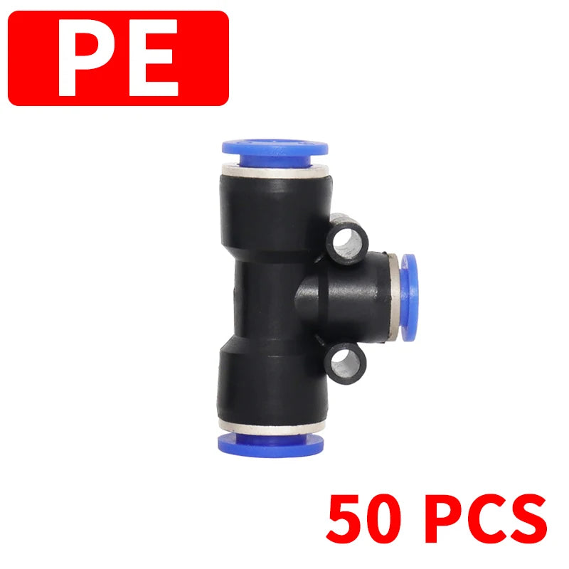 Pneumatic Fitting Pipe Connector Tube Air Quick Fittings Water Push In Hose Plastic 4mm 6mm 8mm 10mm 12mm 14mm PU PE PY PK SA