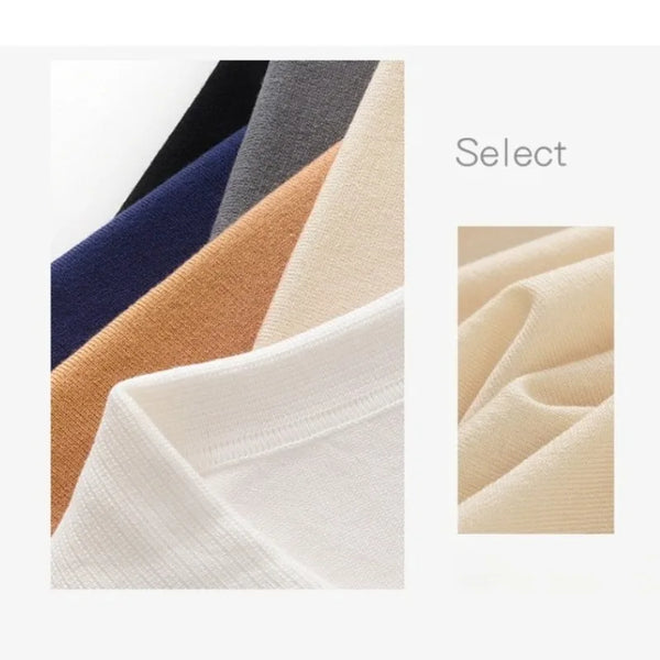 Men's 100% Modal Silk Touch Polo Shirt – Soft Breathable V-Neck Short Sleeve Top for Business Casual