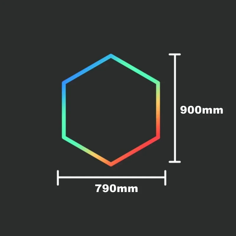 ភ្លើងពិដាន LED RGB Hexagon Garage Light Honeycomb 110-265V សម្រាប់លាងរថយន្តជួសជុលចង្កៀងតុបតែងភ្លើងពិដាន APP Control