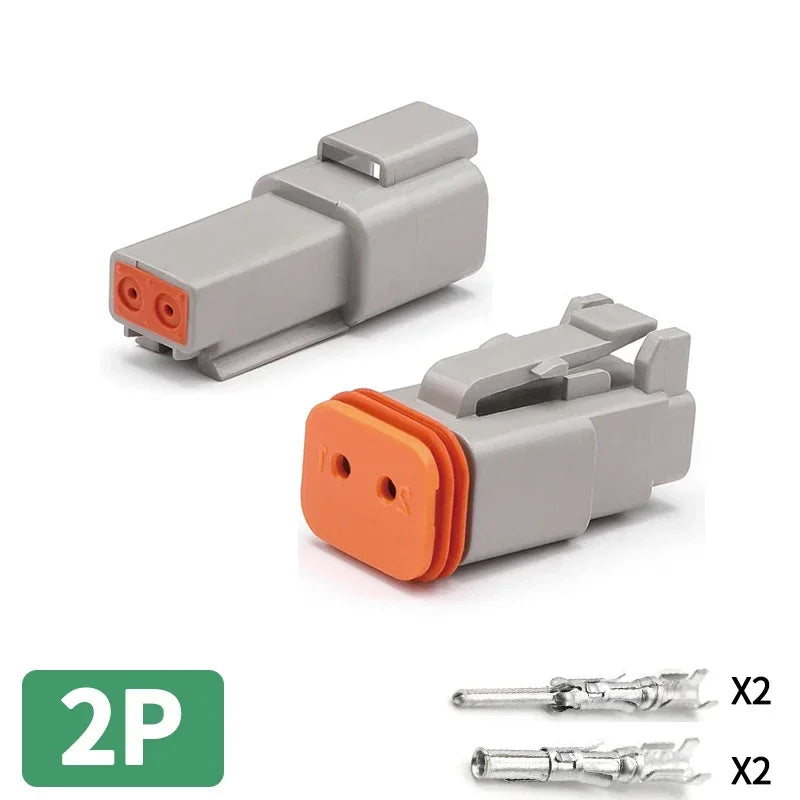 5/10/100 Sets Deutsch Type Connector Male Female Waterproof DT Connectors 2-Pin Dt04-2p Dt06-2s 8202612040,Sealable,2 Position