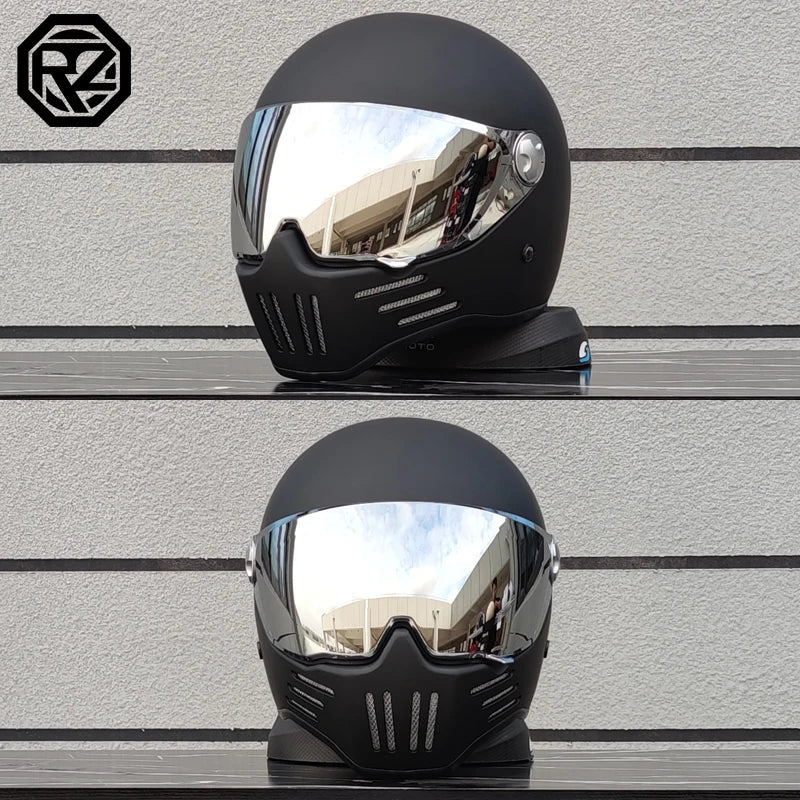 Retro motorcycle helmet ABS Light cruiser full coverage helmet for men and women DOT approved