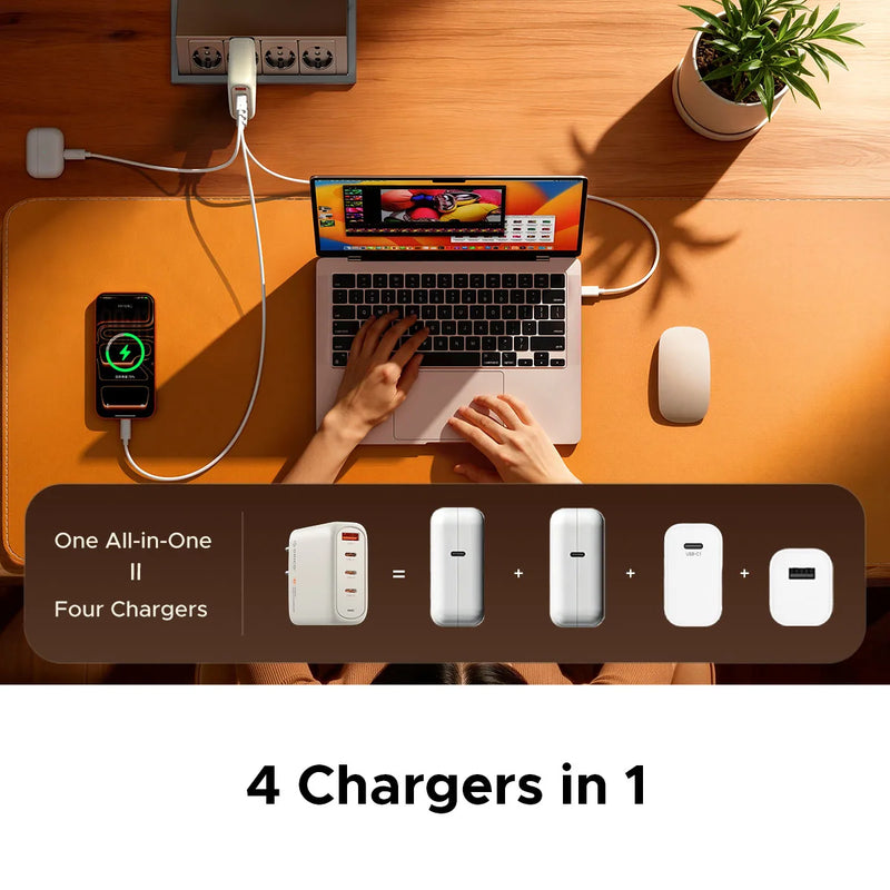ORICO 100W GaN Charger USB C Charger QC4.0 3.0 Quick Charge For Macbook Laptop Tablet PD Fast Charger For iPhone 18 17 16 Pro