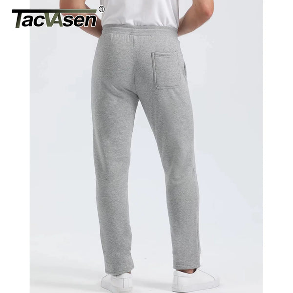 TACVASEN Winter Fleece Pants Mens Thicken Warm Thermal Trousers Drawstring Elastic Waist Jogging Pants Fitness Running Jogger