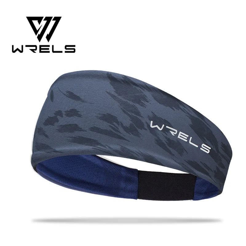 WRELS Sports Headband Sweat Wicking Quick Dry Sweatband Reflective Hair Band High Elastic Durable Men Women Running Headband