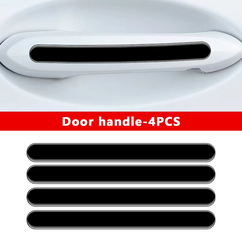 SEAMETAL Car Door Handle Protective Sticker Wear Resistant Scratch Resistant Black Protective Strip TPU Door Bowl Stickers