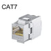 ZoeRax Shielded CAT8 Cat7 Cat6a Keystone Jack RJ45 Tool-Less Type Zinc Alloy Module Adapter Coupler CAT7