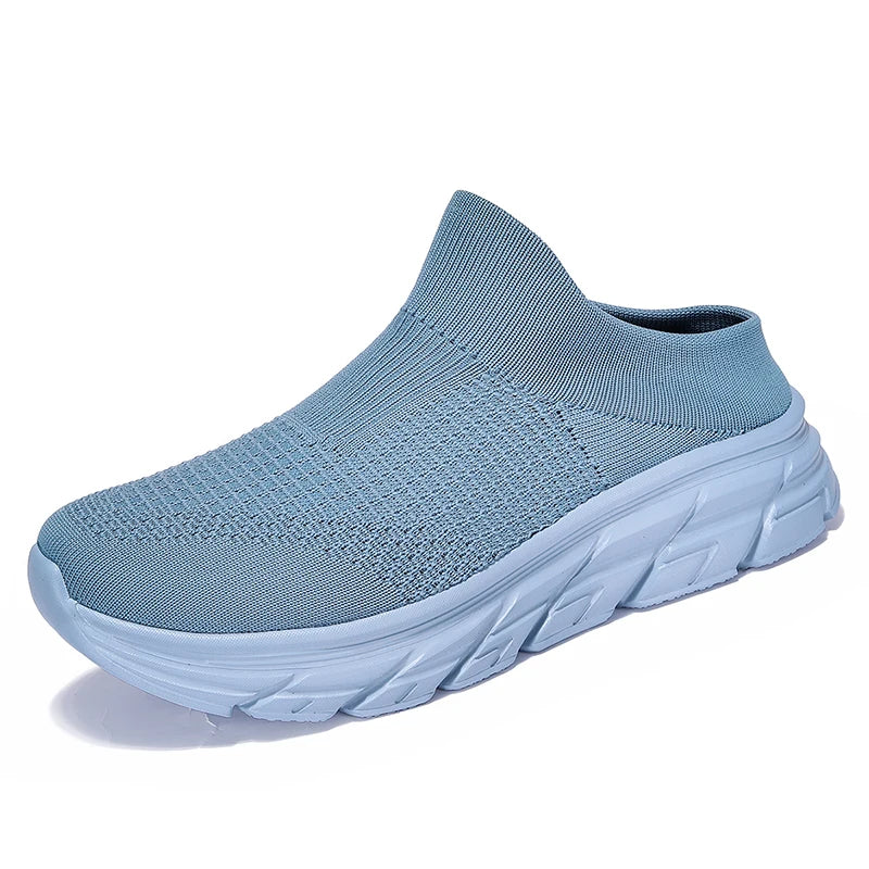Mens Walking Shoes Summer New Style Semi Draggable Easy Take Off Breathe Cushioning Couples Daily Commuting Walking Casual Shoes