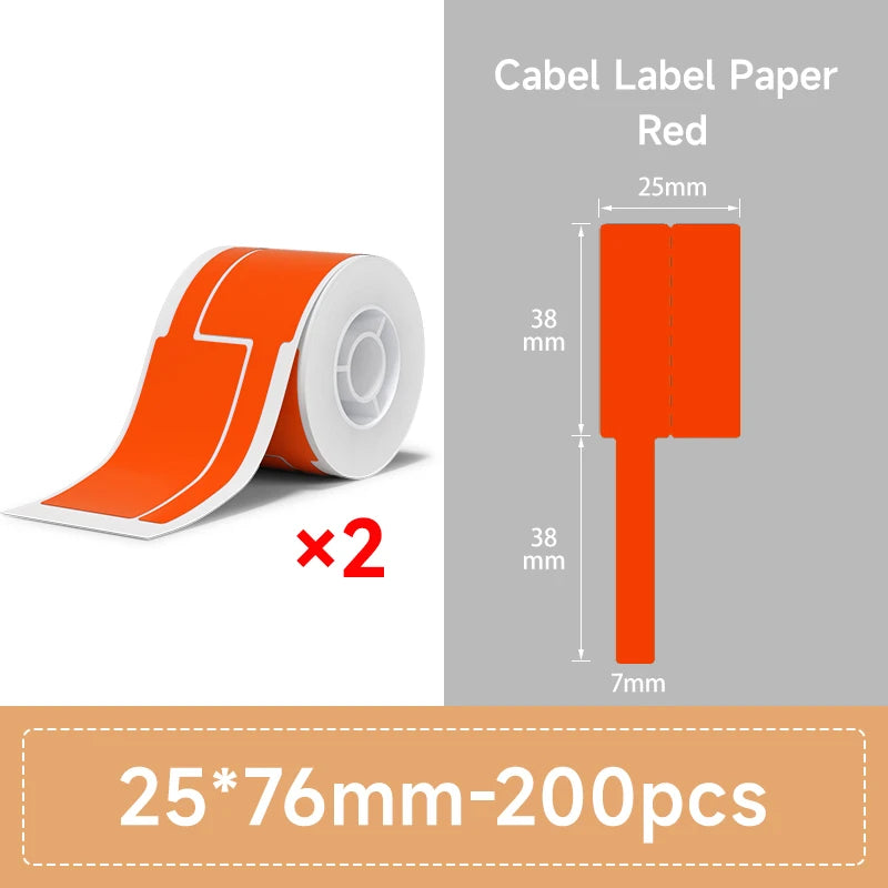 1 Roll Niimbot Cable Label for B1 B21 B3S B31 B4 Color Self-adhesive Self-adhesive Sticker for Communications