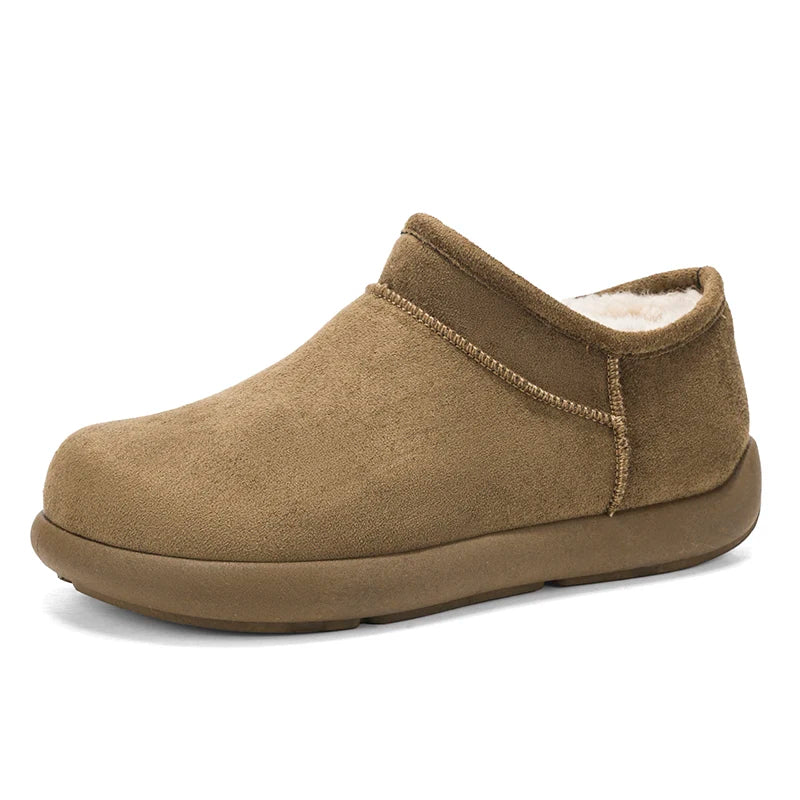 Men's high-quality slip on snow casual cotton shoes winter warm plush soft sole outdoor walking light comfort cotton slippers