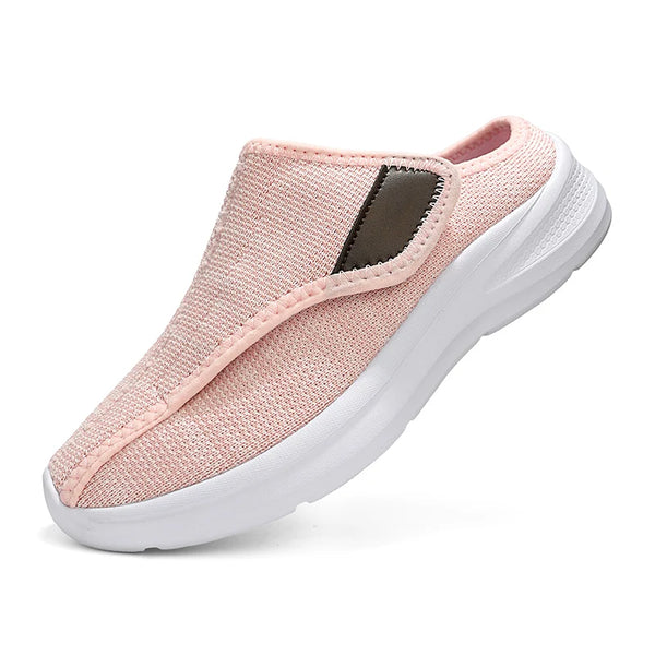 Summer Half Shoes Women Men Mesh Wide Foot Shoes Cover Toes Slippers Breathable Comfortable Unisex