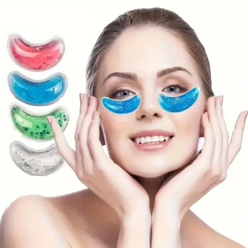 2pcs Hot & Cold Gel Eye Mask, Lip & Face Care, Reusable Ice Packs, Skincare Tools, Ideal Gift for Women.Cold compress tool