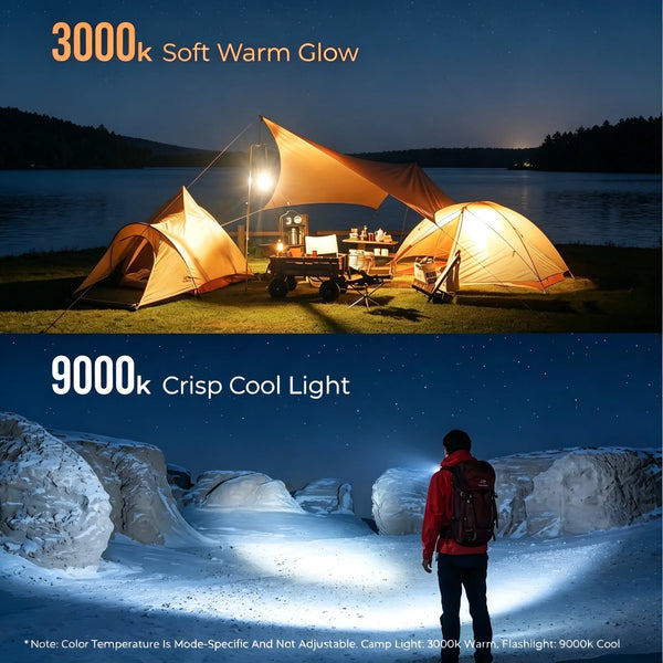 FLEXTAIL ZERO 56g Ultralight 2-in-1 Camping Lantern, 300LM IPX5 Waterproof LED Light for Hiking & Emergency